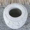Product image 2 of the product “Balinese style high round pot, with carving - 55cm Dia., 60cm Height, Taro sand ”